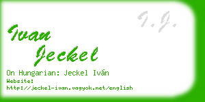 ivan jeckel business card