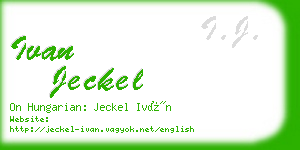 ivan jeckel business card